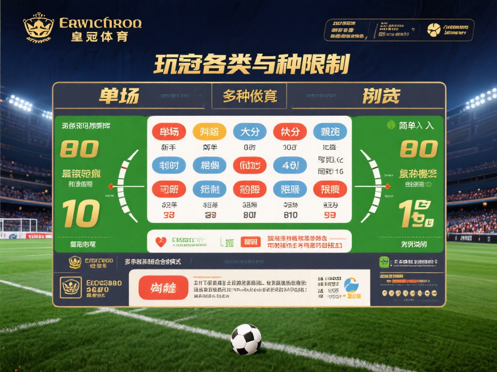 玩法种类与限制：皇冠体育提供了多种玩法，如单场胜负