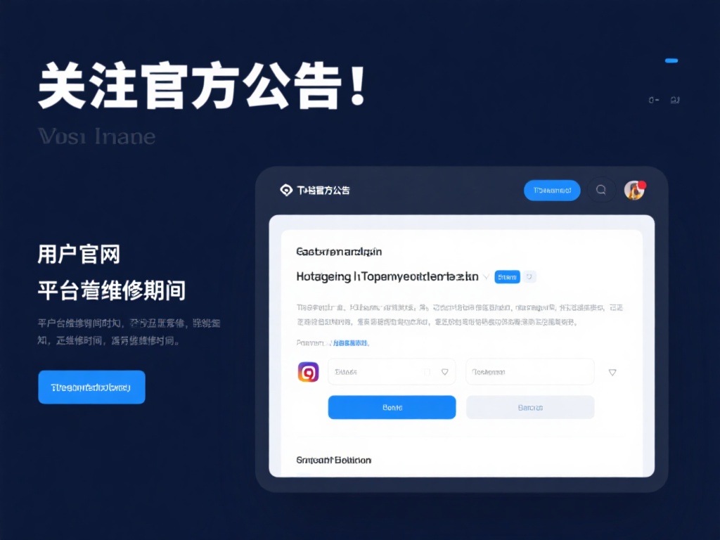 关注官方公告：在平台维护期间，用户可以通过官方网站